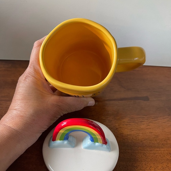 Rae Dunn Coffee Cup Mug - Rainbow Lid "Life is Beautiful" Yellow New Condition - Picture 7 of 8